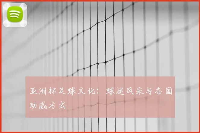 亚洲杯足球文化：球迷风采与各国助威方式